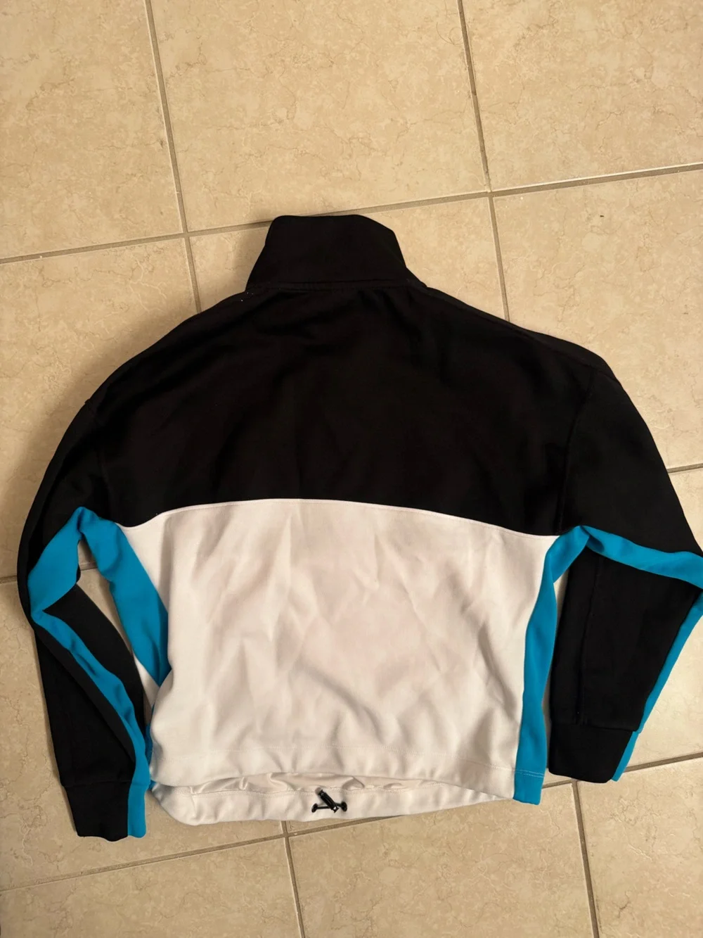 DKNY Black Zip-Front Sport Pullover - Picture 3 of 4